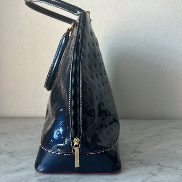 Arcadia Patent Leather Dark Navy Color Bag Italy - Picture 5 of 14